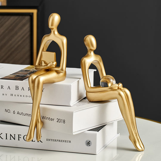 Abstract Denker Gouden Standbeeld