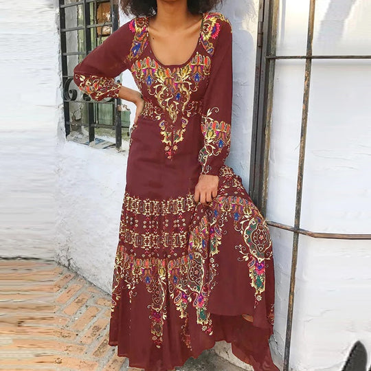Vintage Retro Maxi Jurk