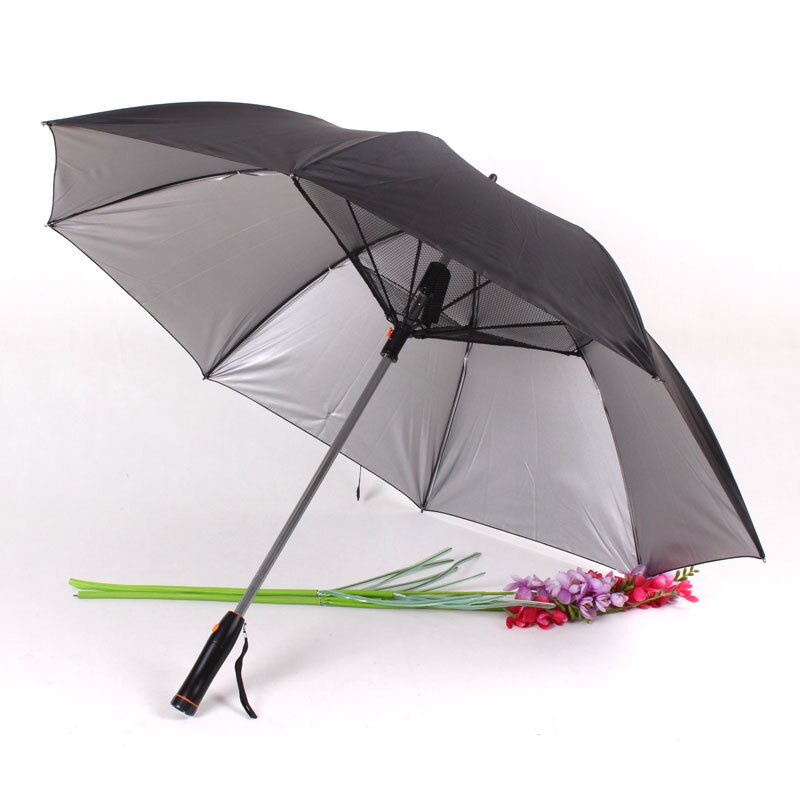 Paraplu met ventilator en waternevel