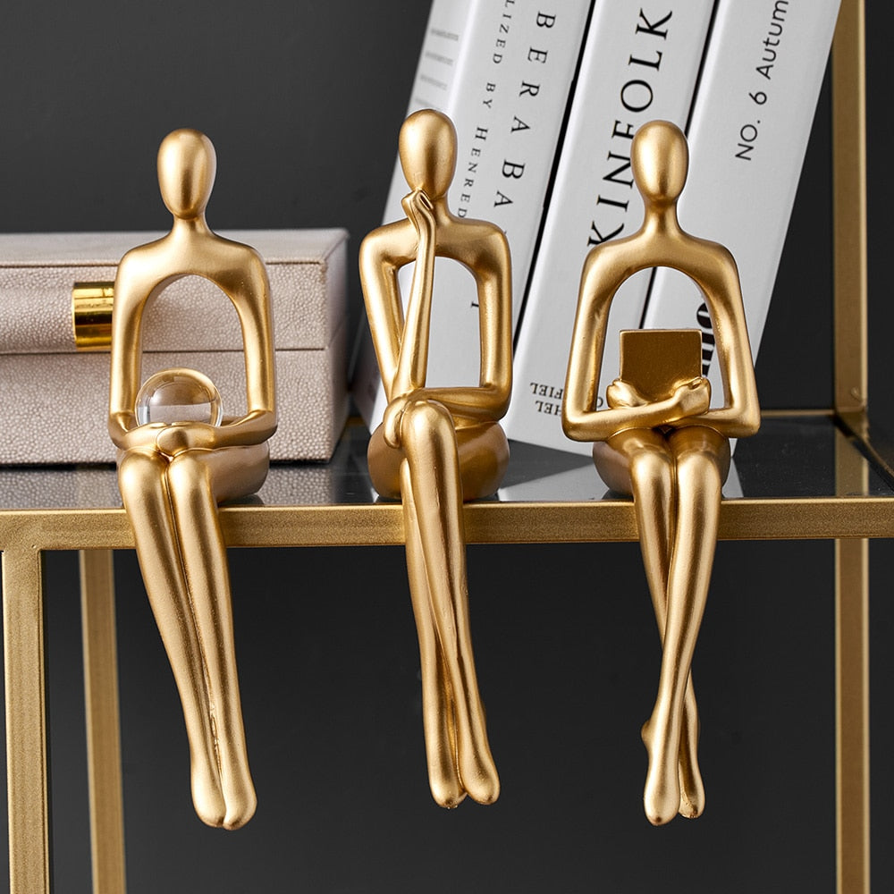 Abstract Denker Gouden Standbeeld