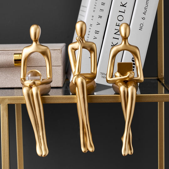 Abstract Denker Gouden Standbeeld