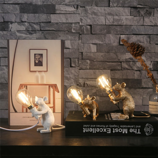 Schattige Muis Tafellamp - Unieke Decoratieve Verlichting voor Elke Ruimte