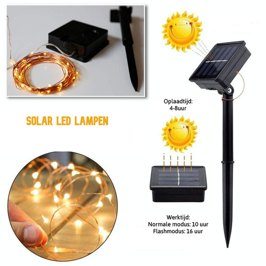 Zonne-energie LED Verlichting - Waterproof Belleza