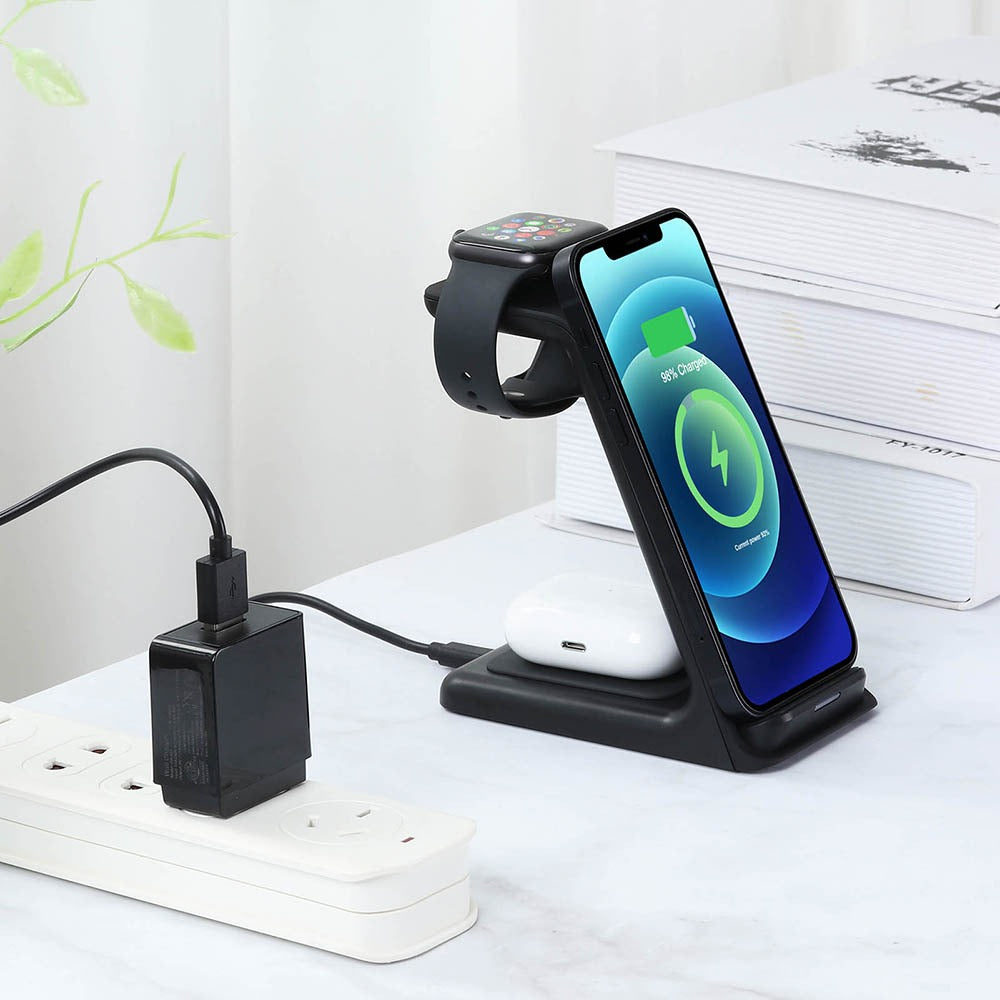 3-in-1 Draadloos Oplader Dock Station