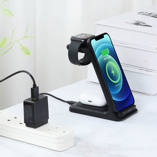 3-in-1 Draadloos Oplader Dock Station