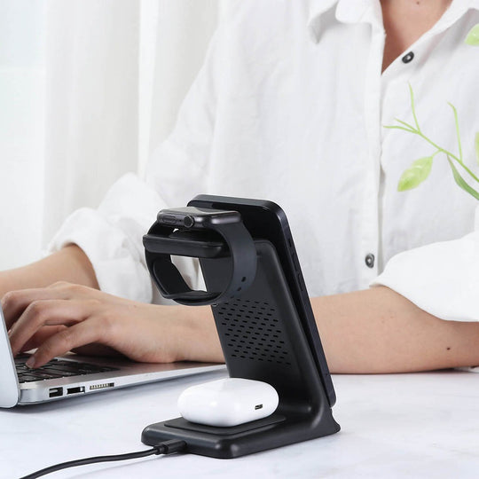 3-in-1 Draadloos Oplader Dock Station