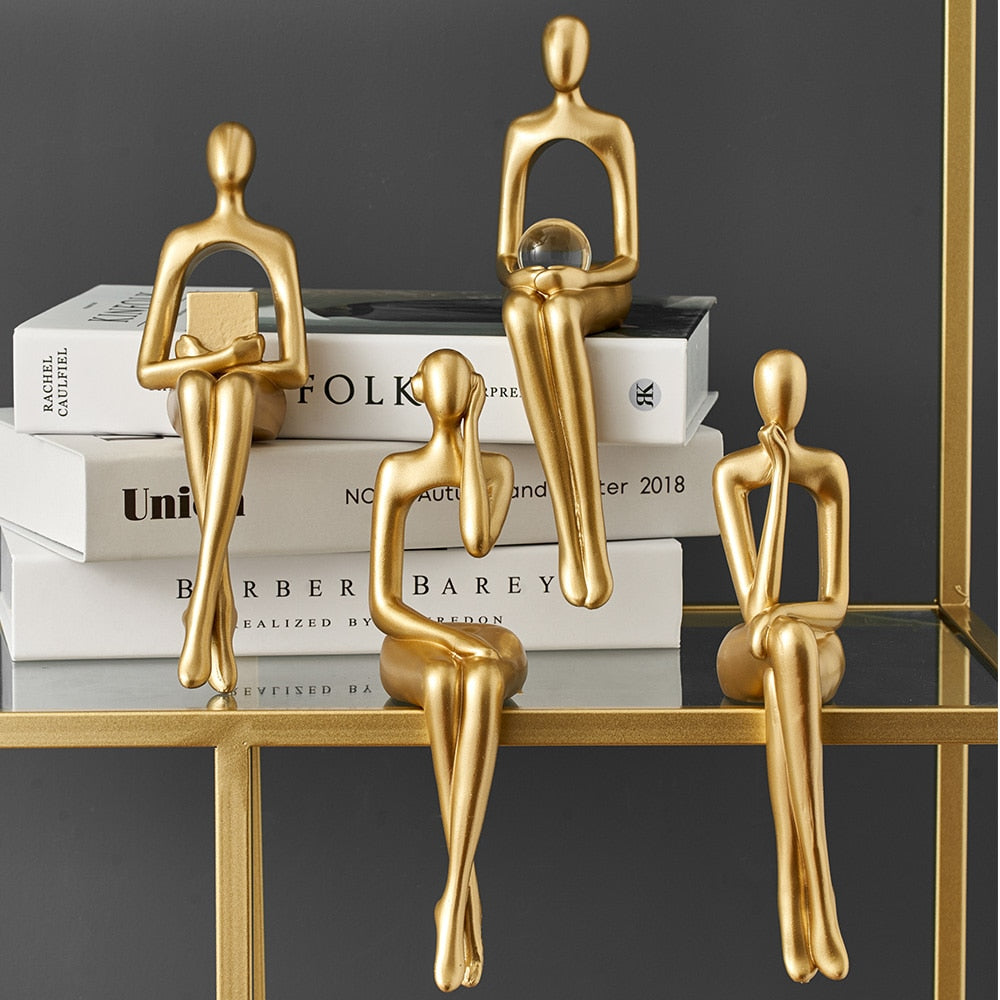 Abstract Denker Gouden Standbeeld