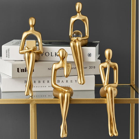 Abstract Denker Gouden Standbeeld