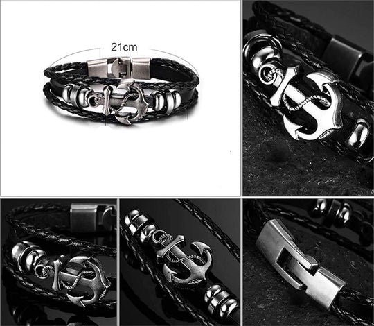 Anker Leren Armband Belleza