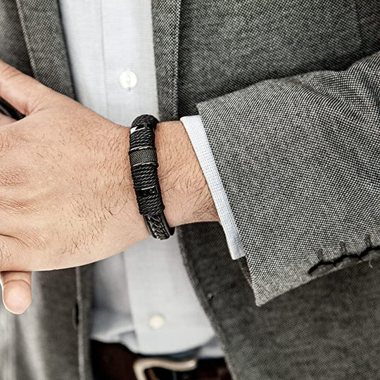 Geweven Leer Stijl Armband