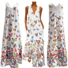 Vlinder Mouwloze Maxi Jurk Belleza