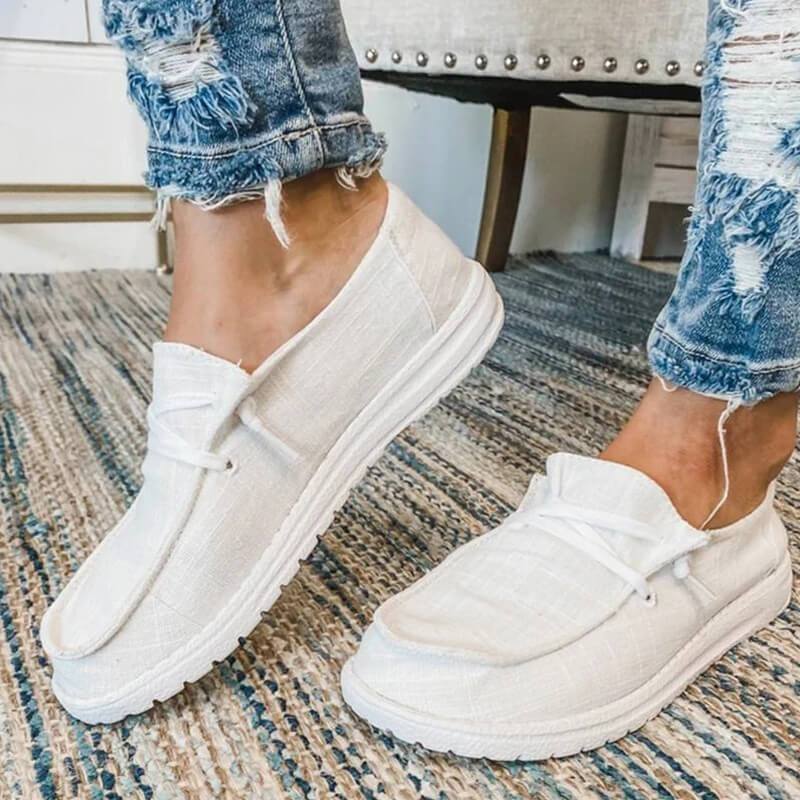 Dames Canvas Lace-Up Loafers Belleza