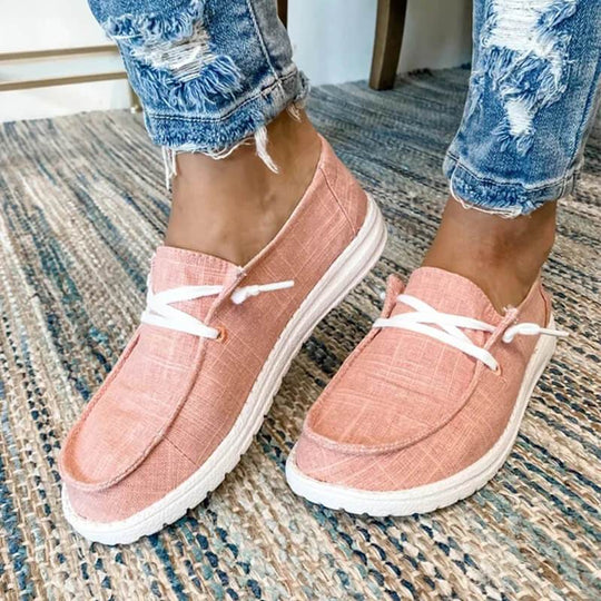 Dames Canvas Lace-Up Loafers Belleza