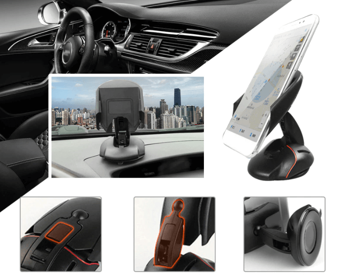 360 ° Transformeerbare Autotelefoon Mount Belleza