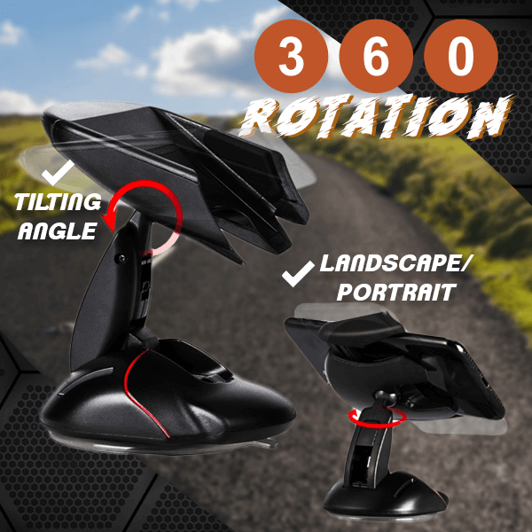 360 ° Transformeerbare Autotelefoon Mount Belleza