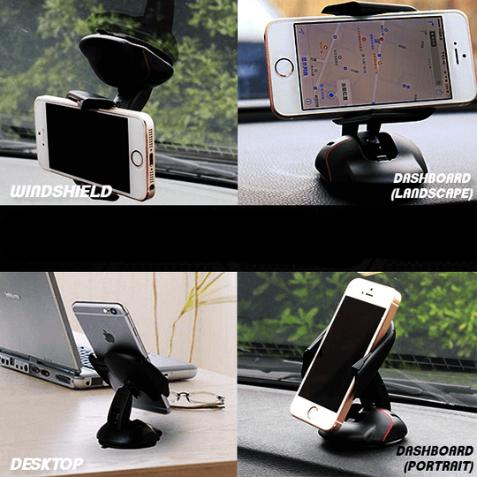 360 ° Transformeerbare Autotelefoon Mount Belleza