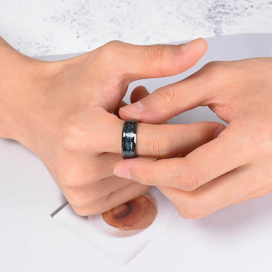 Koolstofvezel Keltische Draak Ring