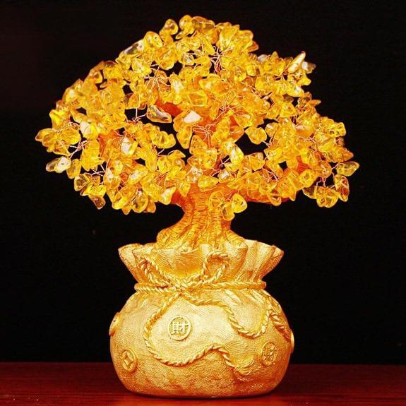 Citrien Geldboom Edelsteen Ornament Belleza