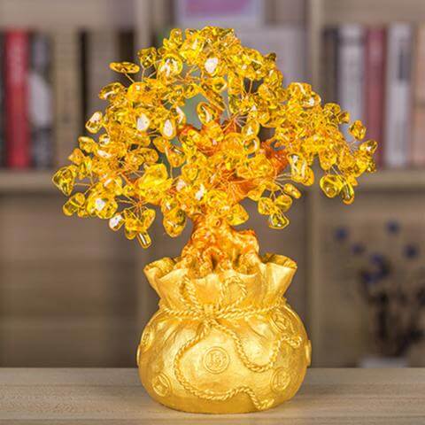 Citrien Geldboom Edelsteen Ornament Belleza