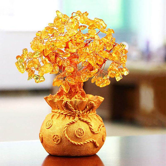 Citrien Geldboom Edelsteen Ornament Belleza