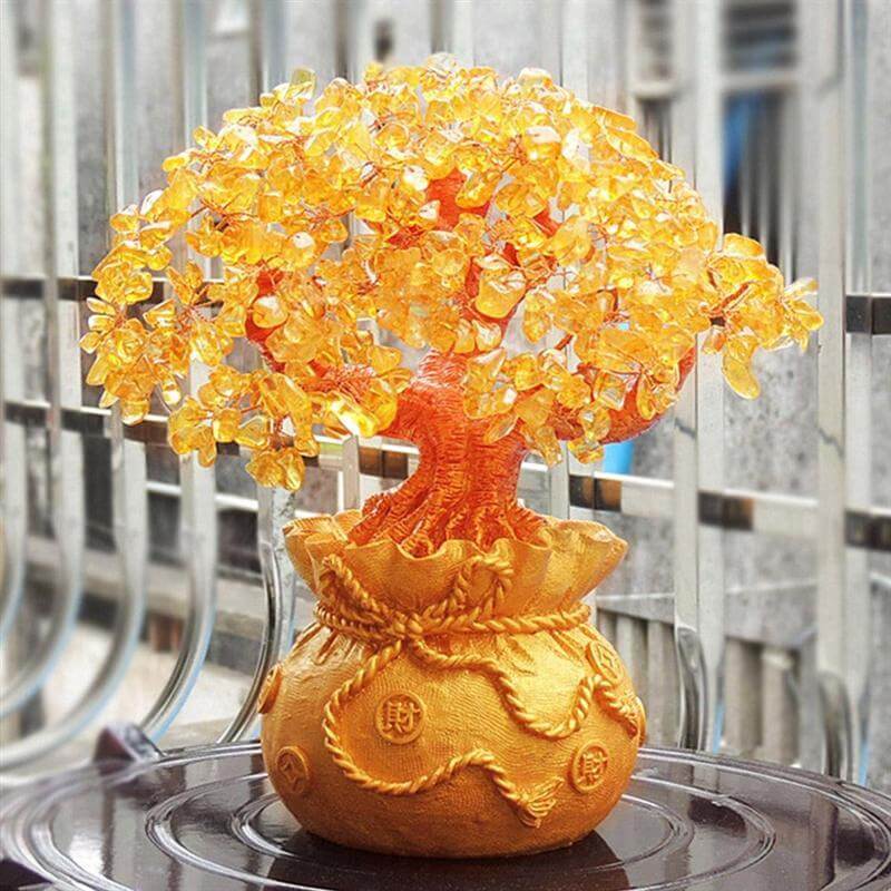 Citrien Geldboom Edelsteen Ornament Belleza