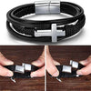 Faith Leren Kruis Armband Belleza