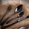 4 Stuks Zwart Gepolijst Roestvrij Stalen Servies Set Belleza