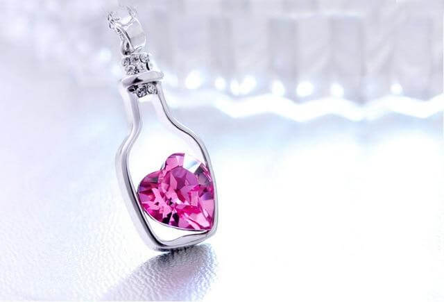 Drift Bottle Kristal Hart Ketting Belleza