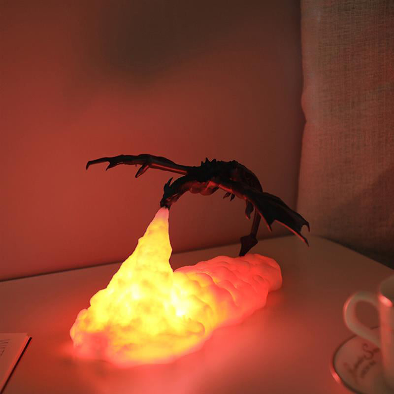 3D  Vuurspuwende Draak Nachtlampje Belleza