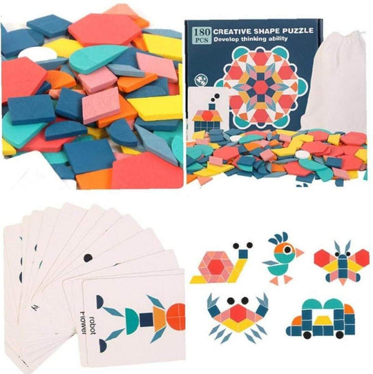 Creatieve Vormen Houten Puzzel Belleza