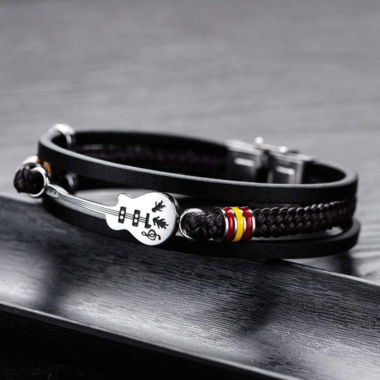 Limited Edition Gitaar Leren Armband Belleza