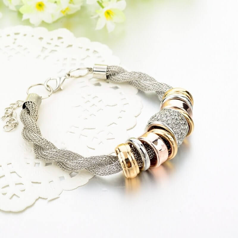 Verstrengelde Ring Accent Armband Belleza