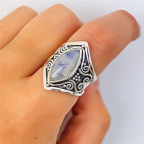Boheemse stijl maansteen ring Belleza