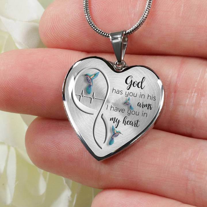 God Heeft je In Zijn Armen Kolibrie Ketting Belleza