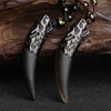 Obsidiaan Wolf Tand Hanger Ketting Belleza