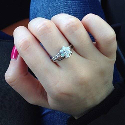 Bloem Opaal Kristal Ring Belleza