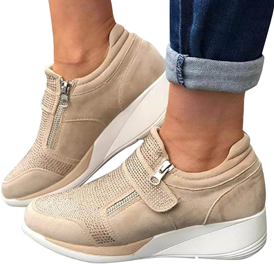 Dames Rits Platform Sneakers Belleza