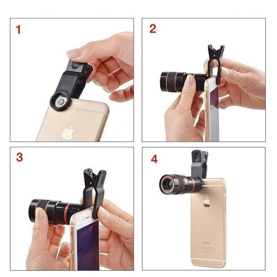 12X Zoom Telescoop Camera Lens voor Smartphone Belleza