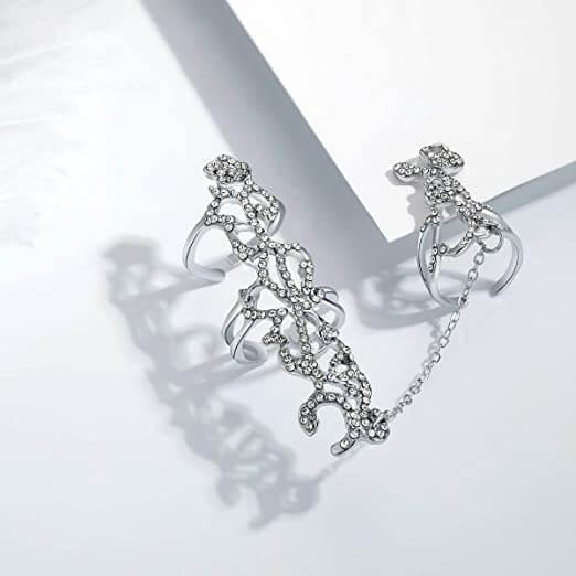 Meerdere Vinger Stack Knokkel Band Crystal Ring Belleza