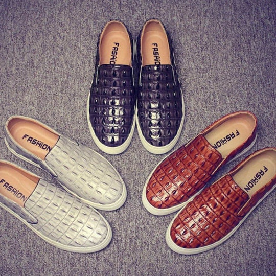 Leren Crocodile Loafers Belleza