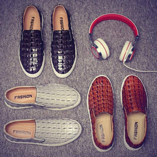 Leren Crocodile Loafers Belleza