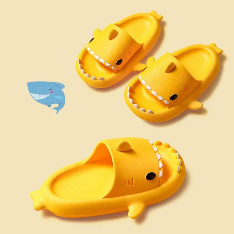 Baby en kinder slippers met haai Belleza