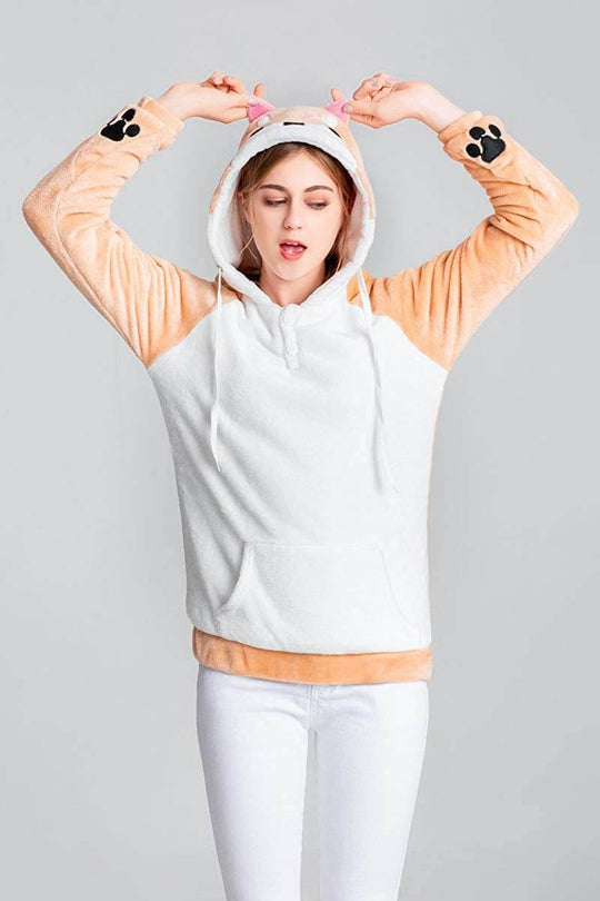 Shiba Inu Dog Cartoon Hoodie Belleza