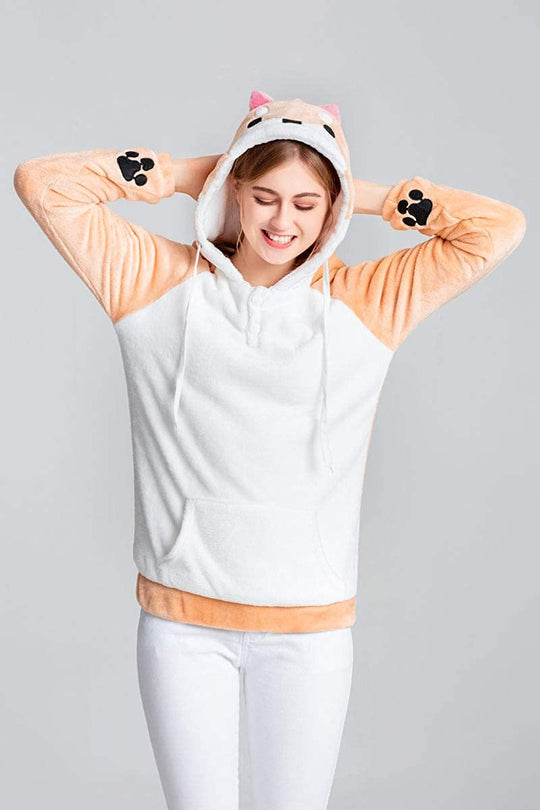 Shiba Inu Dog Cartoon Hoodie Belleza