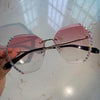 Randloze Rhinestone Zonnebril Belleza