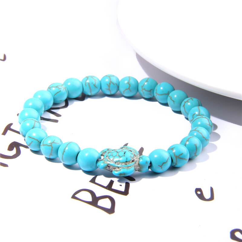 Turquoise Kralen Schildpad Armband! Belleza