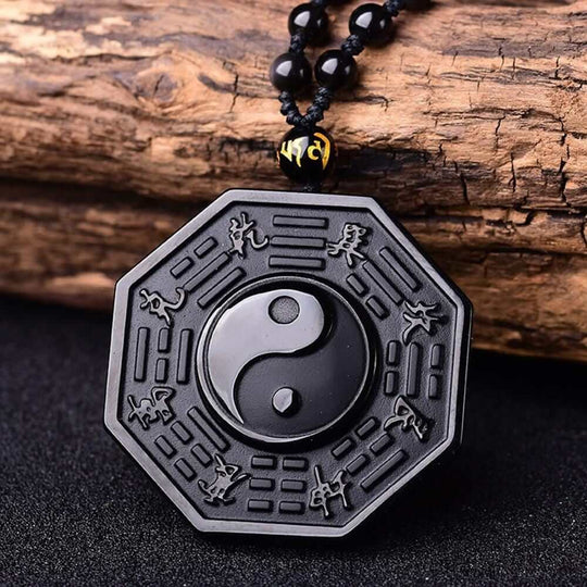 Obsidiaan Yin Yang Ketting Belleza